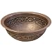 Houzer HW-REI1RF Hammerworks Riesling 6-Inch Deep Round Lavatory Sink with Overflow, Antique Copper