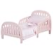 Slumber Time by Simmons Kids Furniture Loft Style Toddler 2 in 1 Convertible Bed, Pink