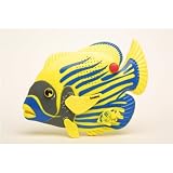 Angel Fish Water Resistant Shower AM FM (MW) Radio, Large Size, Yellow Blue Green