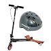 Razor PowerWing Caster Scooter Black/Red with Carbon Fiber Multi Sport Youth Helmet (Recommended Fit for Ages 8-14)