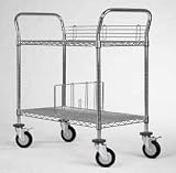 Omega WC184839 18"D x 48"L x 39"H Wire Shelf Cart - 2 Shelves