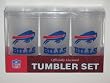 BUFFALO BILLS Team Logo Acrylic FROSTED TUMBLER CUPS (Set of 3)