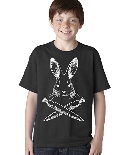 Youth Jolly Roger Easter T Shirt Funny Easter Bunny Tee For Kids