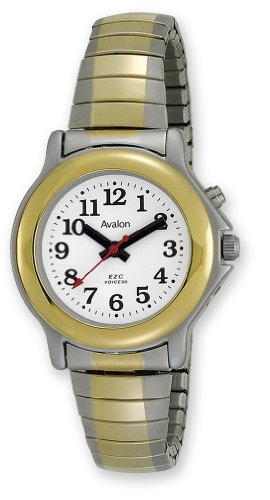Women's Fashion Series Avalon EZC Low Vision Talking varied a key conical Expansion Band Watch # 1271TX