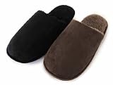Mens Moleskin Open Back Slipper With Borg Lining FT252