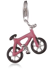 VINANI brand Germany 925 Sterling Silver Charm Pendant Bicycle pink enameled HFAP