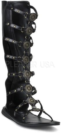 Blk Pu Men's Roman, Gladiator Sandal Blk Pu S, M, L, XL (Men's Sizing)