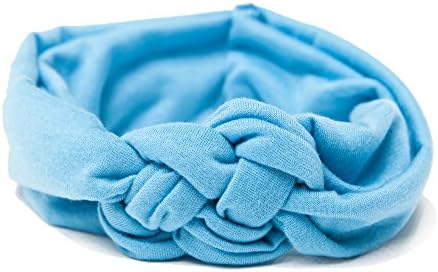 Felicity Kate Baby Girl Solid Knotted Turban Headband (5 Pack) (Infant (13 Inch))