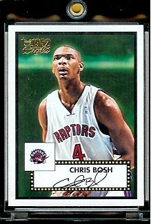 2005 06 Topps Style '52 Chris Bosh Toronto Raptors Basketball Card #129 - Mint Condition - In Protective Display Case !!