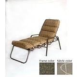 Siesta Aluminum Deep Seating Chaise Lounge With River Rock Frame And C0901 Fabric