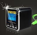 2.0 CHANNEL Ultra Light Aluminium USB Portable Travel Speaker, FM Radio and MP3 Player For Laptop Desktop MAC Computer Netbook - Plug-and-Play to any 3.5mm headphone socket eg iphone 4 3GS iPad Mobile Phones Laptops Mac-Support MicroSD Flash Memory Cards up to 32GB-Ricco MD08 (BLACK)
