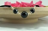 Black Trilogy Jade Choker Necklace Pendant Size: .25 Necklace length 16.5