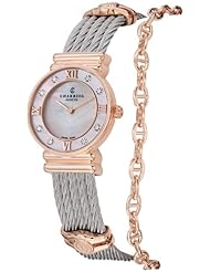 Charriol St-Tropez Ladies Mother of Pearl Dial Rose Gold Plated Diamond Watch 028PD1.540.552