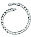 Silver Gents Solid 1/4oz 8" Square Curb Bracelet