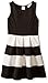 Emerald Sundae Girls' Stripe Box Pleat Black Ivory Dress