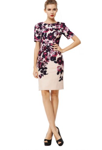 （パーピュラエリゾ）Purpura Erizoレディース 花柄ワンピース タイトスカート 花柄洋服 大人フル