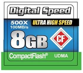 Digital Speed 8GB 500X Professional High Speed 100MB/s Error Free (CF) Memory Card Class 10 On Sale