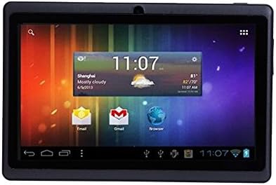 [2014 New Arrival] iCrown(TM) 7" inch Touch Screen Allwinner A13 1.0GHz CPU Android 4.0 Tablet PC 4GB HDD 512MB WiFi with Keyboard & Protector & Stylus Pen, Black
