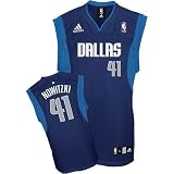 Dallas Mavericks Medium NBA Replica Jersey Small Blue #41 Dirk Nowitzki