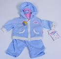 Baby Born 2 pce Tracksuit Set - Blue with Cream Trim