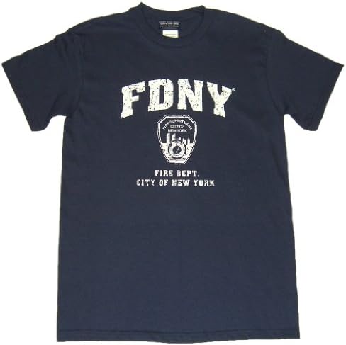 FDNY Distressed T-Shirt - Size: Adult Large - Color: Navy