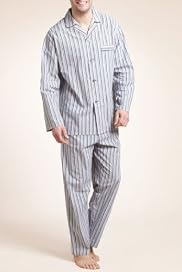 Pure Cotton Revere Striped Pyjamas [T07-2624-S]