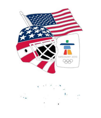USA Hockey Goalie Mask Official Vancouver 2010 Pin