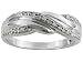 .10CTW DIAMOND PLATINUM PLATED OVER STERLING SILVER RING