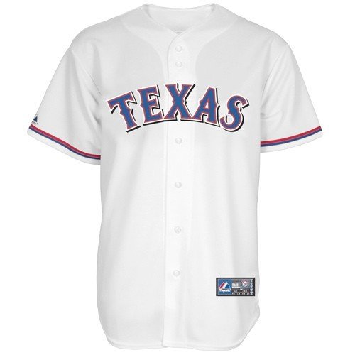 MLB Men's Texas Rangers Home Jersey,White,Medium