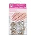 140 Medium Silver French Nail Art Wrap Tips