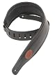 Levy's Veg Tan Leather Guitar Strap - Black