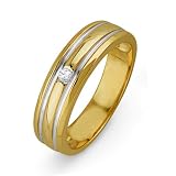 10KT Yellow Gold Round Diamond Solitaire Men's Ring (1/20 cttw)