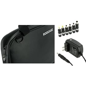 Toshiba Mini NB205-N310/BN 10.1-Inch with AC Adapter Wall Charger (Hawaiian Flower Design - Black)