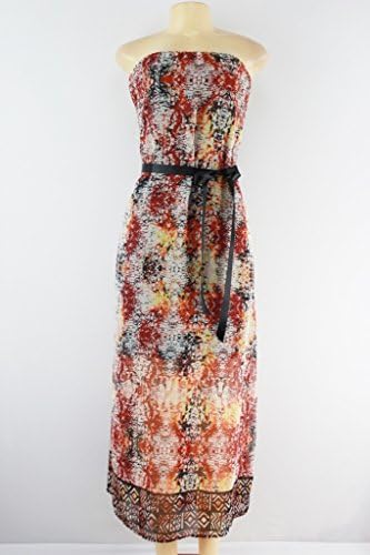 Urban Hearts strapless full length seetru combination dress multi-color S