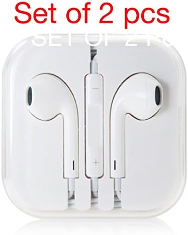 Dr Earthy 2 sets of Original Earphones/Earbuds/Headphones Premium Quality Sound And Mic, White