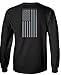 Made USA Flag Subdued Banner Longsleeve Shirt - Black - 2XL