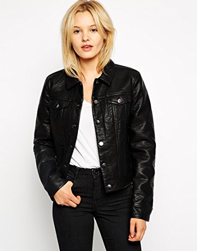 Mango Buttoned Faux Leather Jacket 並行輸入品