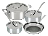 Gibson Trenton 7-Piece Stainless-Steel Cookware Set