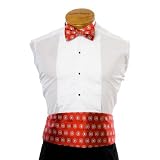 Ohio State Cummerbund & Bow Tie Set - Ohio State University Red Cummerbund Set with O Logo