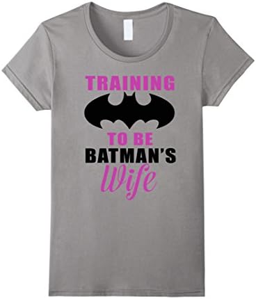 Women's Training to be Batmans Wife Funny Workout Shirt XL Slate