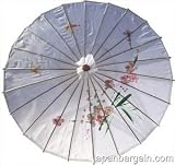 Japanese Chinese Umbrella Parasol 22in White 157-15