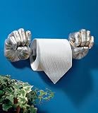 Sculpted HANDS TOILET PAPER tissue HOLDER bath decor