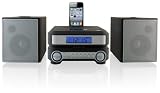 iLive IHP211B Compact CD Player Stereo Home Music System with FM Tuner and Dock for iPhone/iPod