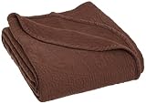Williamsburg William and Mary Matelasse King Coverlet, Chocolate