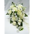 Wedding Flower Rose Stephanotis Lily of Valley Tailed Bouquet from GT Decorations