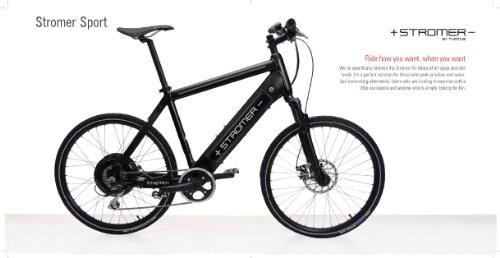 2012 Stromer Sport Electric Motor Bicycle Black Medium Road Bike E-Ride