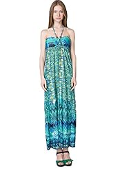 Sexy Halter Beaded Polyester/Spandex Maxi Dress 