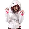 Poizen Industries Luv Bunny Design Hoodie (White/Pink)