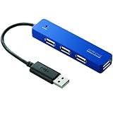 ELECOM USBHUB2.0/COLOR STYLE/oXp[/4|[g/0.1m/u[ U2H-ST4BBU