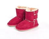 You　Show　ベービー、 キッズ ムートンブーツ 滑り止め、防寒、吸湿発熱ムートンブーツRED16cm